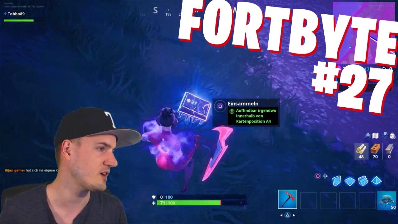 Fortnite Fortbyte Nummer #27 ⭐ Auffindbar irgendwo innerhalb von Kartenposition A4 | Ort Deutsch