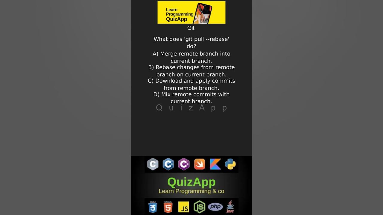 Git what does git pull rebase do youtube