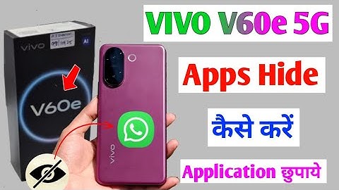 Vivo V60e Me Apps Hide Kaise Karen | how to hide apps setting in vivo v60e 5g
