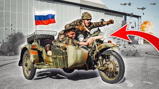 ON ESSAYE UN SIDE-CAR DE L'ARMÉE RUSSE ! TROP DANGEREUX !