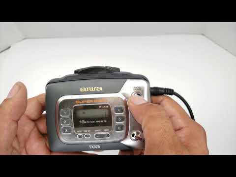 AIWA Super Bass TX376 18 Station Presets Radio & Cassette Player Walkman Aiwa Super Bass 2
