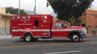 LAFD Rescue 74 Responding