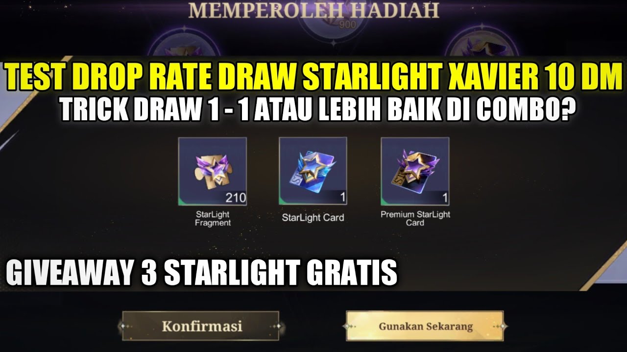 TEST DROP RATE STARLIGHT LUCKY CHEST DESEMBER 2024! SKIN STARLIGHT ...