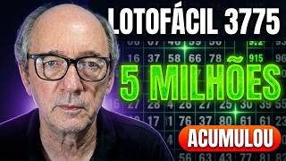 LOTOFÁCIL 3775 DICAS E ANÁLISES ACUMULOU 5 MILHÕES