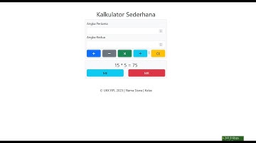 Pembahasan Soal UKK RPL 2025 Paket 1 Aplikasi Kalkulator