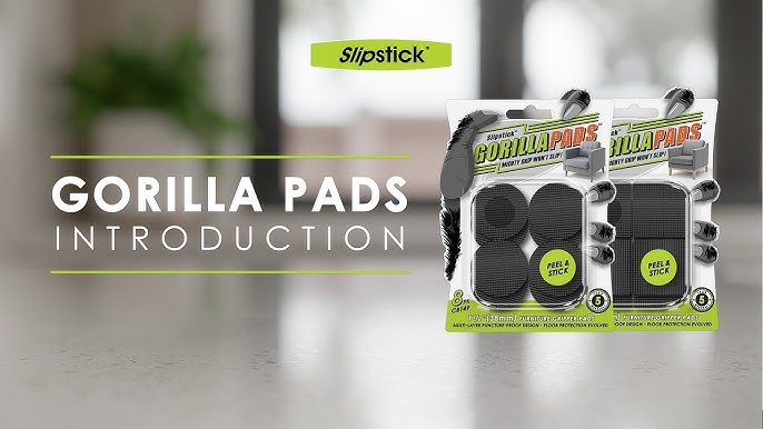 STOP FURNITURE MOVING & SLIDING ON HARD FLOOR SURFACES: Gorilla Gripper Pads  Protect Floors 4 100mm 