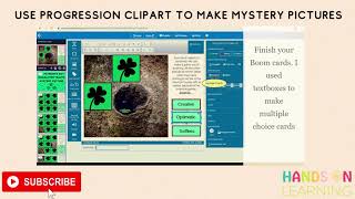 Information Use Progression Clipart to Make Hidden Picture Boom Cards Guide