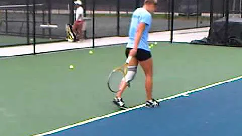 Monique Adamczak first hit after ACL surgery