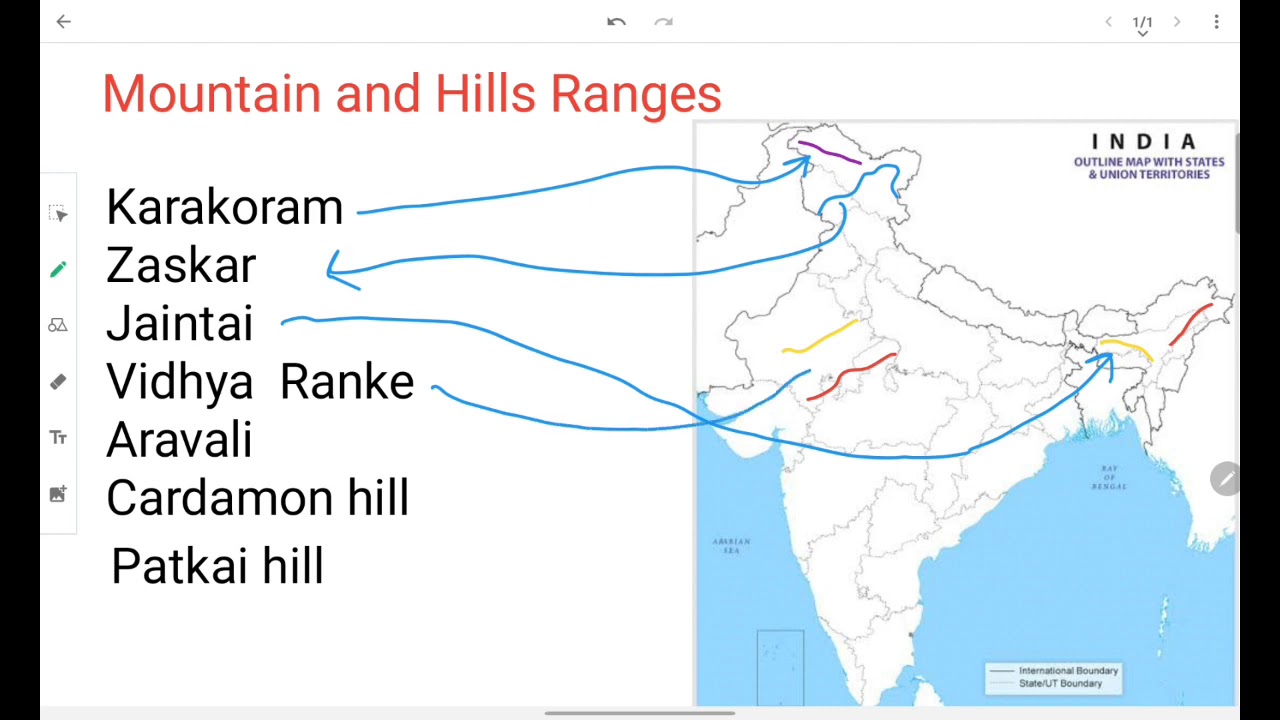 Mountain And Hills Map Work Class 9 YouTube Mountain And Hills Map Work Class 9 YouTube