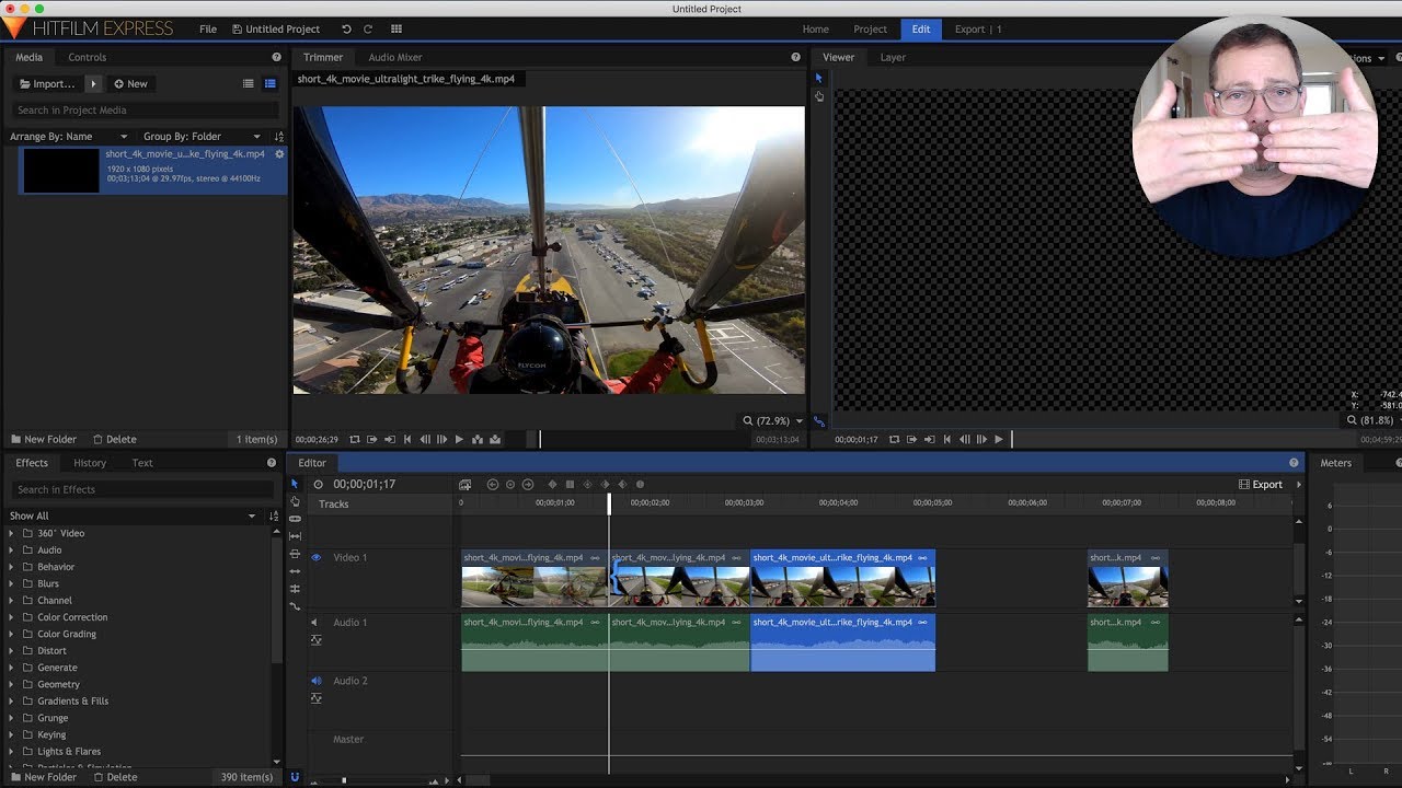 Basic Flying Video Clip Editing With HitFilm Express YouTube
