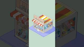 🌸 Isometric Flower Shop Drawing ASMR | Minimal Bloom ✏️ No Talking