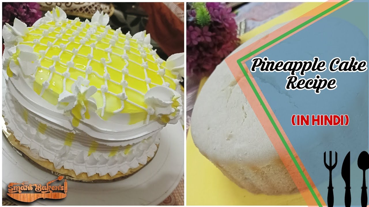 Eggless Pineapple Cake Recipe without Oven.How to Make eggless