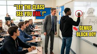 Teacher Mocks   Even My Ph D  Student Can't Solve It  — Didn't Know The Black Kid Was a Math Prodig