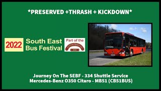 Thrash Preserved Journey On The Sebf - 334 Shuttle Mercedes-Benz O530 Citaro - Mb51 Cb51Bus