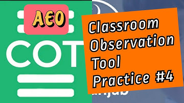 AEO Classroom Observation Tool Practice #4 | Teaching modelling | enacting |thinking aloud