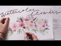 Loose watercolor flowers  practice for beginners