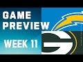 Los Angeles Chargers vs. Green Bay Packers | 2023 Week 11 Game Preview