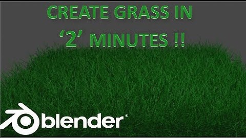 Blender Tutorial : How To Create Grass In 2 Mins || BLENDER || Shiva