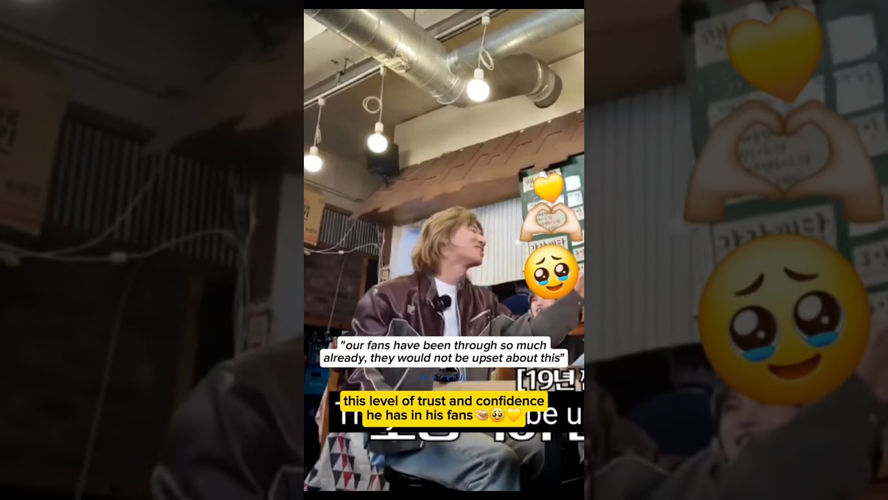 the level of trust he has in his fans🥹💛🫶🏻 