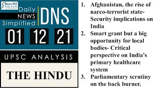 The Hindu Analysis 01 December 2021 daily Current Affairs For Upsc Ias  Dns