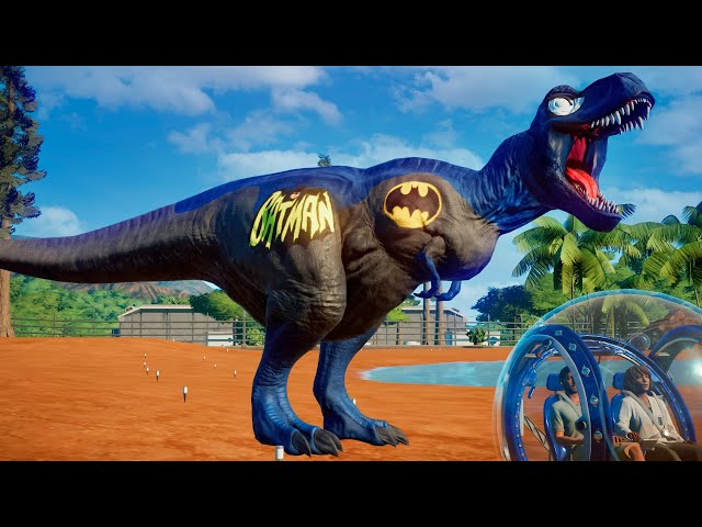 DINOSSAURO REX do BATMAN  Jurassic World Evolution Jogo de Dinossauro 