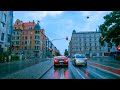 Munich City Driving in the Rain Driving Tour 2021 4K Video