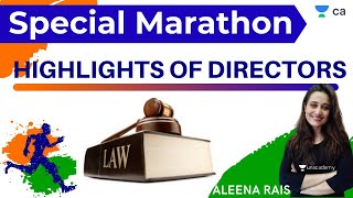 Highlights of Directors | For Jan 21 Attempt | CA FINAL | Unacademy CA Final | Aleena Rais