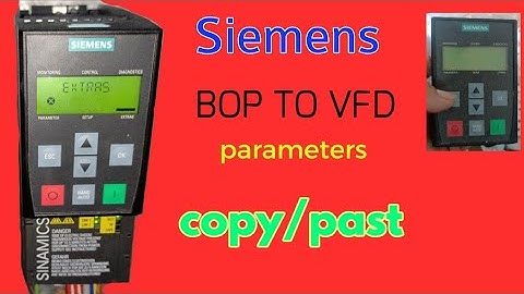 Siemens BOP se parameters coppy or past krna !! Drive Parameter Copy & Paste with BOP