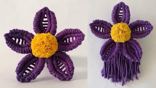 DIY como hacer una FLOR en MACRAME (paso a paso) | DIY Macrame Flower Tutorial (step by step)