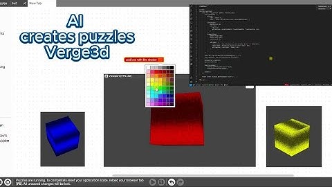 AI creates puzzles Verge3D