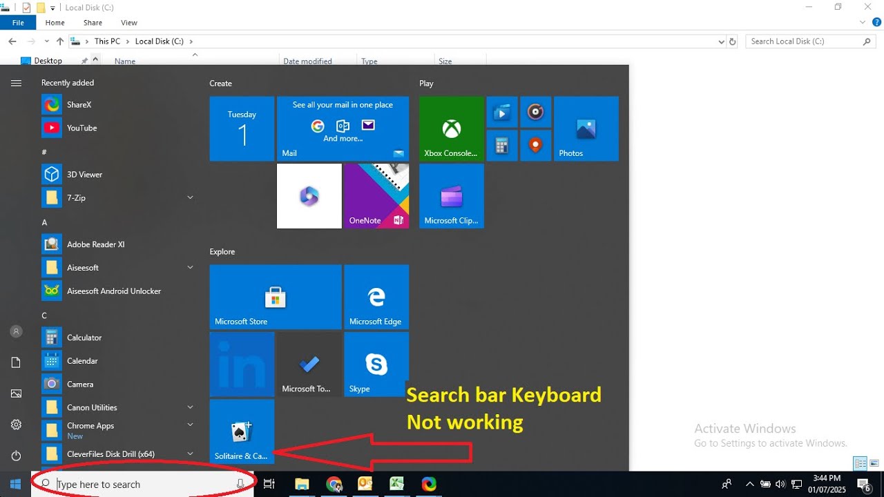 Can't Type in Windows 10 & windows 11 Search Bar, Fix Search & Start Menu on Windows 10 & win 11
