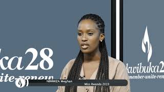 #Kwibuka28 message from Miss Rwanda 2019 Nimwiza Meghan 🕯️