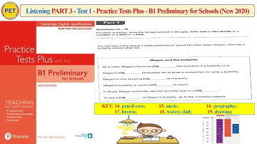 Practice Test Plus B1 Preliminary for Schools - Listening Part 3 Test 1 (2020 + Transcript + Key)