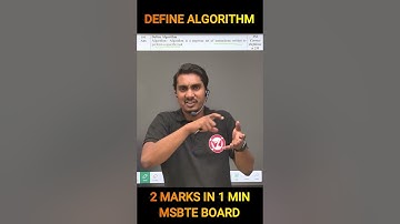 Define Algorithm | Akshay sir | PIC Diploma sem-2