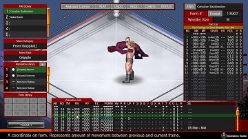 Fire Pro Wrestling World: Move Craft DLC Tutorial Part 5: Animation List