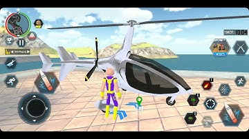 Helicopter mission Marge rope hero vice town android iOS mobile gameplay walkthrough part 3