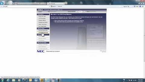 Programing NECDSX Company Speed Dial