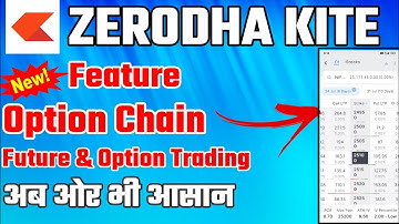 zerodha kite new update |  option chain analysis  | zerodha kite option chain | zerodha new features