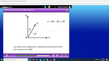 16-6 Adding and Subtracting Angle Measures