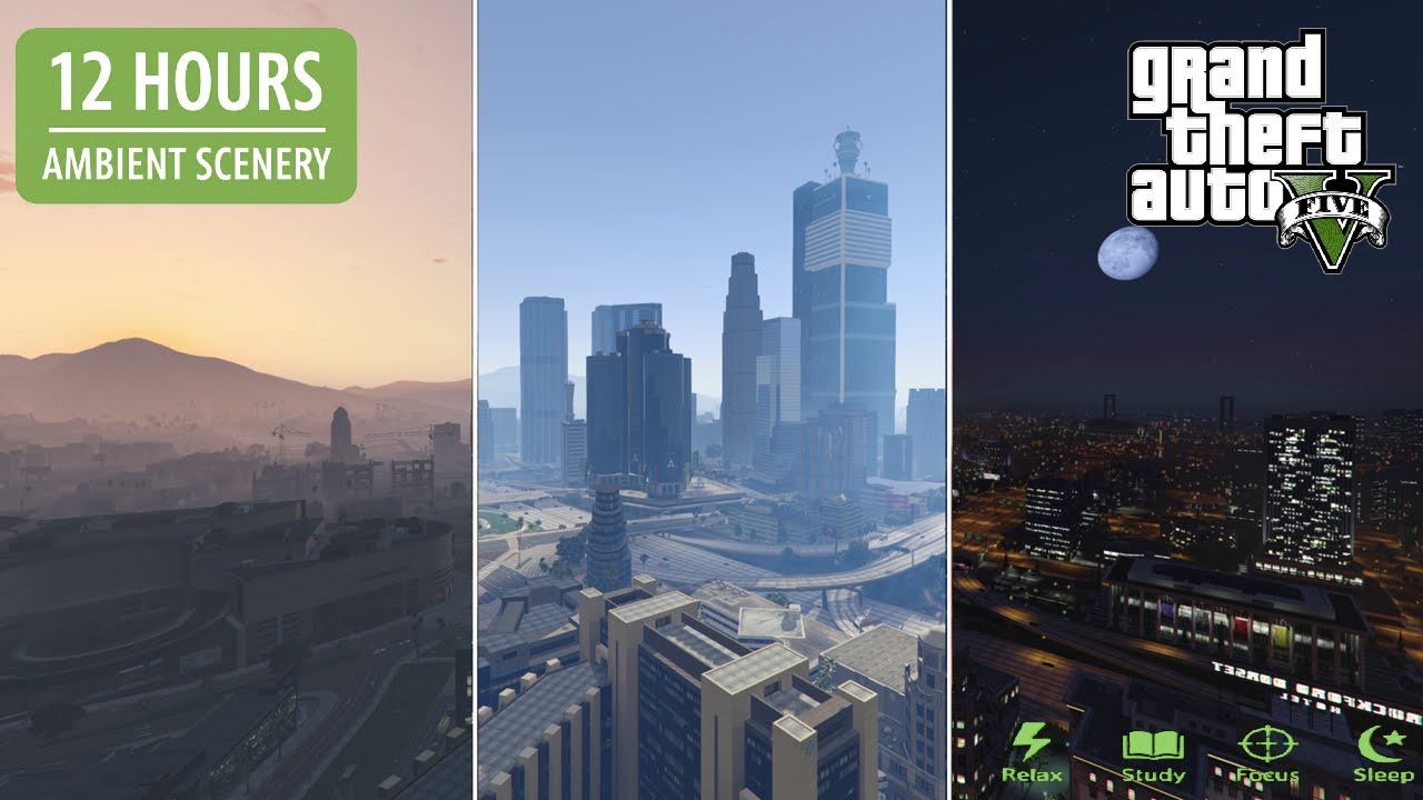 🏙️ 12 ЧАСОВ GTA 5: Готовый Mile High Club, Небоскребы и Цикл День-Ночь ✨