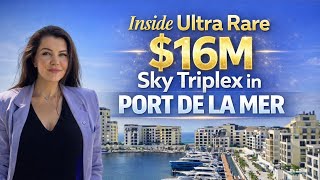 Inside a Trophy Sky Triplex in Port De La Mer | Dubai Luxury Waterfront Penthouse 