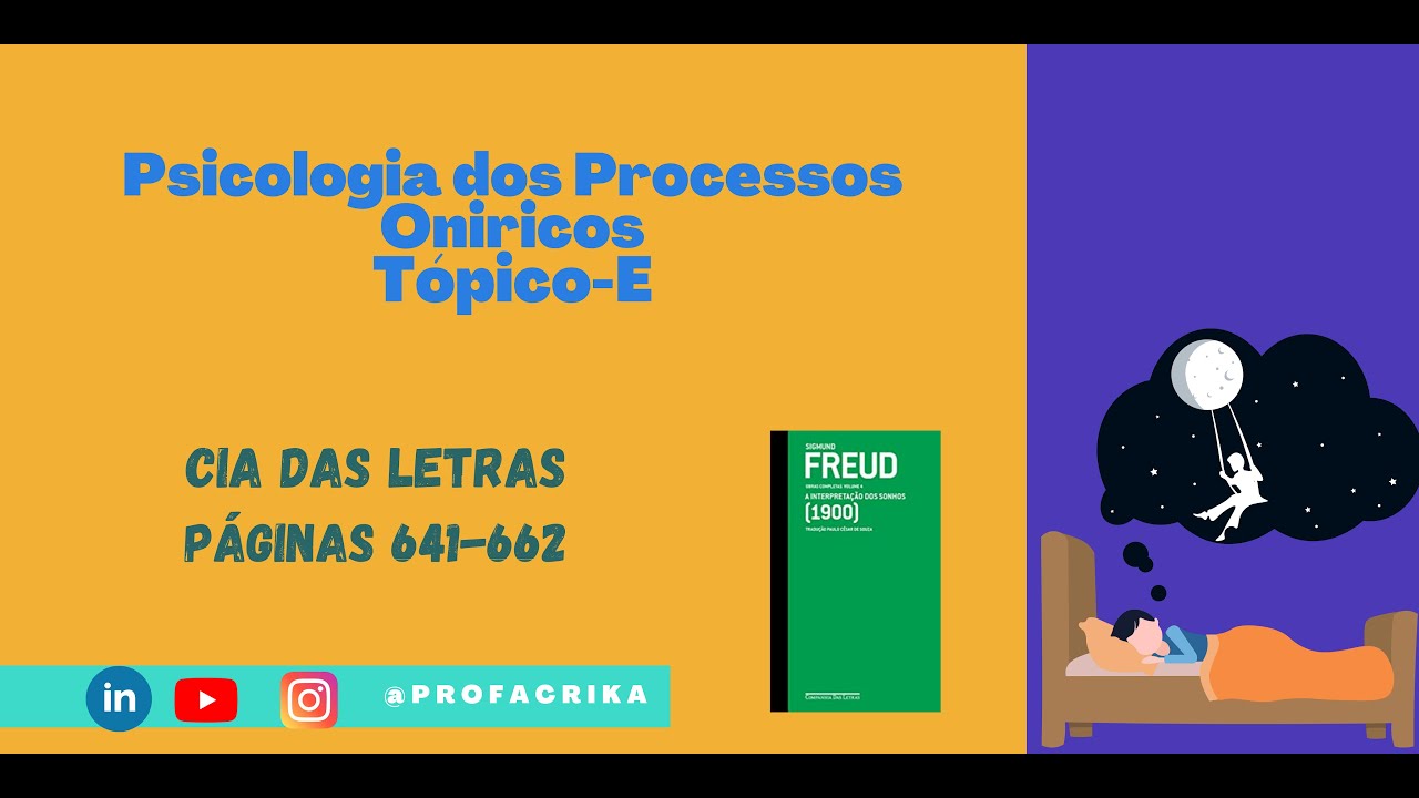 Freud Psicologia dos processos Oníricos Cap VII Tópico E YouTube Freud Psicologia dos processos Oníricos Cap VII Tópico E YouTube