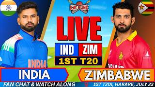 🔴LIVE: India vs Zimbabwe, 1st T20 | Live Cricket Match Today | IND vs ZIM, Fan Chat #indvszim screenshot 2