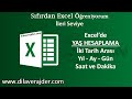 Excel Eğitim Dersleri 109 - Yaş Hesaplama - İki Tarih Arası Gün Ay Yıl Saat ve Dakika Hesabı