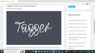 How to download and install Tagger Script Font Free Download #youtuber #trending