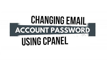 Changing Email account password using cPanel