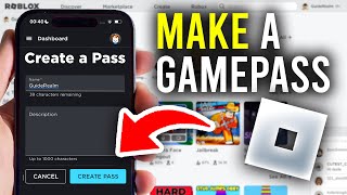 How To Make A Gamepass In Roblox Mobile Updated - Full Guide