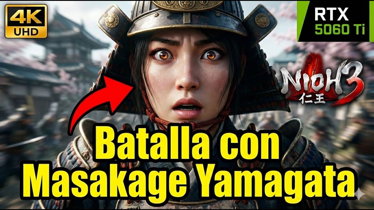 NIOH 3 4K Derrota fácil a Masakage Yamagata Boss Fight Nioh 3 Demo (RTX 5060 Ti 4K UHD)