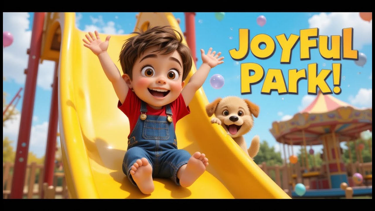 Jony’s Joyful Park Day 🛝 | Fun Kids Rhyme in Pixar-Style Animation | Playground, Puppy & Learning!
