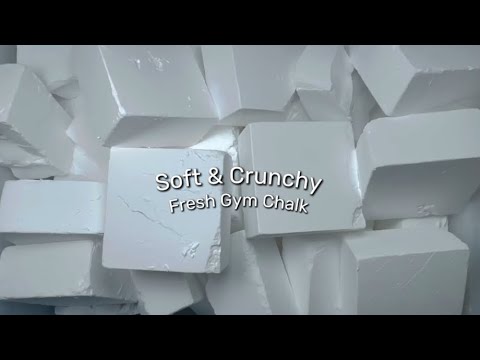 Crunchy but soft fresh gym chalk edit | ASMR | Oddly satisfying | read ...
